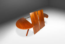 Load image into Gallery viewer, Danish Mid-Century Modern Round Expansion Dining Table w/ Pedestal Base in Teak by Skovby Møbelfabrik, Denmark, c. 1970's-ABT Modern
