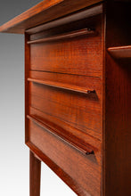 Load image into Gallery viewer, Danish Mid-Century Modern Sculpted Executive Desk in Teak by Arne Vodder for H.P. Hansen, Denmark, c. 1960s-ABT Modern