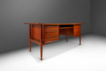 Load image into Gallery viewer, Danish Mid-Century Modern Sculpted Executive Desk in Teak by Arne Vodder for H.P. Hansen, Denmark, c. 1960s-ABT Modern