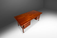 Load image into Gallery viewer, Danish Mid-Century Modern Sculpted Executive Desk in Teak by Arne Vodder for H.P. Hansen, Denmark, c. 1960s-ABT Modern