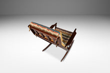 Load image into Gallery viewer, Danish Mid-Century Modern Sculptural Rocking Chair in Mahogany & New Bohemian Upholstery by Poul Volther for Frem Rojle, Denmark, c. 1960s-ABT Modern