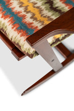 Load image into Gallery viewer, Danish Mid-Century Modern Sculptural Rocking Chair in Mahogany & New Bohemian Upholstery by Poul Volther for Frem Rojle, Denmark, c. 1960s-ABT Modern