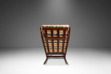 Load image into Gallery viewer, Danish Mid-Century Modern Sculptural Rocking Chair in Mahogany & New Bohemian Upholstery by Poul Volther for Frem Rojle, Denmark, c. 1960s-ABT Modern