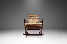 Load image into Gallery viewer, Danish Mid-Century Modern Sculptural Rocking Chair in Mahogany & New Bohemian Upholstery by Poul Volther for Frem Rojle, Denmark, c. 1960s-ABT Modern