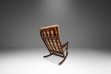 Load image into Gallery viewer, Danish Mid-Century Modern Sculptural Rocking Chair in Mahogany & New Bohemian Upholstery by Poul Volther for Frem Rojle, Denmark, c. 1960s-ABT Modern