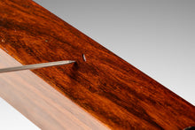 Load image into Gallery viewer, Danish Modern Architectural Modernist Dining Table in Rosewood w/ Glass Top by Sigurd Hansen for Haslev Møbelsnedkeri, Denmark, c. 1970s-ABT Modern