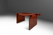 Load image into Gallery viewer, Danish Modern Architectural Modernist Dining Table in Rosewood w/ Glass Top by Sigurd Hansen for Haslev Møbelsnedkeri, Denmark, c. 1970s-ABT Modern