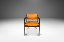Load image into Gallery viewer, Danish Modern Arm Chair in Solid Mahogany & Caramel Leather by Danish Overseas Imports, c. 1960's-ABT Modern