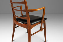 Load image into Gallery viewer, Danish Modern Captain's Arm "Lis" Chair in Walnut & Original Vinyl by Niels Koefoed for Koefoeds Hornslet, Denmark, c. 1960's-ABT Modern
