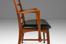 Load image into Gallery viewer, Danish Modern Captain's Arm "Lis" Chair in Walnut & Original Vinyl by Niels Koefoed for Koefoeds Hornslet, Denmark, c. 1960's-ABT Modern