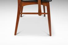 Load image into Gallery viewer, Danish Modern Captain's Arm "Lis" Chair in Walnut & Original Vinyl by Niels Koefoed for Koefoeds Hornslet, Denmark, c. 1960's-ABT Modern