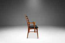 Load image into Gallery viewer, Danish Modern Captain's Arm "Lis" Chair in Walnut & Original Vinyl by Niels Koefoed for Koefoeds Hornslet, Denmark, c. 1960's-ABT Modern