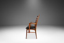 Load image into Gallery viewer, Danish Modern Captain's Arm "Lis" Chair in Walnut & Original Vinyl by Niels Koefoed for Koefoeds Hornslet, Denmark, c. 1960's-ABT Modern