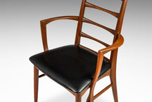 Load image into Gallery viewer, Danish Modern Captain's Arm "Lis" Chair in Walnut & Original Vinyl by Niels Koefoed for Koefoeds Hornslet, Denmark, c. 1960's-ABT Modern