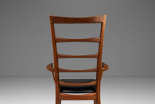 Load image into Gallery viewer, Danish Modern Captain's Arm "Lis" Chair in Walnut & Original Vinyl by Niels Koefoed for Koefoeds Hornslet, Denmark, c. 1960's-ABT Modern