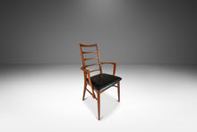 Load image into Gallery viewer, Danish Modern Captain's Arm "Lis" Chair in Walnut & Original Vinyl by Niels Koefoed for Koefoeds Hornslet, Denmark, c. 1960's-ABT Modern