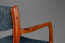 Load image into Gallery viewer, Danish Modern Desk / Arm Chair in Solid Teak and New Upholstery by Benny Linden Designs, c. 1970s-ABT Modern