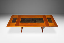 Load image into Gallery viewer, Danish Modern Dropleaf Dining Table in Teak w/ Tile Inlay by Poul H. Poulsen for Gangsø Møbler, Denmark, c. 1970's-ABT Modern