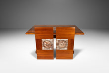 Load image into Gallery viewer, Danish Modern Expansion Dropleaf Dining Table in Teak w/ Tile Inlay by Poul H. Poulsen for Gangsø Møbler, Denmark, c. 1970's-ABT Modern