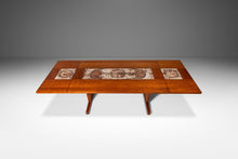 Load image into Gallery viewer, Danish Modern Expansion Dropleaf Dining Table in Teak w/ Tile Inlay by Poul H. Poulsen for Gangsø Møbler, Denmark, c. 1970's-ABT Modern
