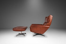 Load image into Gallery viewer, Danish Modern 'Fåtölj' Model 68 Lounge Chair & Ottoman in Leather by Georg Thams for A. S. Vejen, Denmark, c. 1960's-ABT Modern