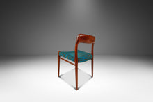 Load image into Gallery viewer, Danish Modern Model 75 Side / Desk Chair by Niels Møller for J.L. Møllers in Pierre Frey Mombasa Turquoise Fabric, Denmark, 1960s-ABT Modern