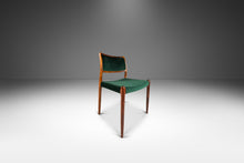 Load image into Gallery viewer, Danish Modern Model 80 Dining Chair / Desk Chair in Rosewood and Velvet by Niels Otto Møller for J.L. Møller Mobelfabrik, Denmark, c. 1960's-ABT Modern