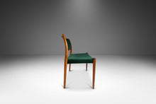 Load image into Gallery viewer, Danish Modern Model 80 Dining Chair / Desk Chair in Rosewood and Velvet by Niels Otto Møller for J.L. Møller Mobelfabrik, Denmark, c. 1960's-ABT Modern