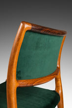 Load image into Gallery viewer, Danish Modern Model 80 Dining Chair / Desk Chair in Rosewood and Velvet by Niels Otto Møller for J.L. Møller Mobelfabrik, Denmark, c. 1960's-ABT Modern