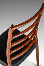 Load image into Gallery viewer, Danish Modern Møller Model No. 82 Ladderback Side Chair in Teak & Leather for J.L. Møllers Møbelfabrik, Denmark, c. 1960's-ABT Modern