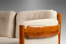 Load image into Gallery viewer, Danish Modern Sculptural Sofa / Loveseat in Teak & New Oatmeal Fabric by Jydsk Mobelvaerk, Denmark, 1960's-ABT Modern