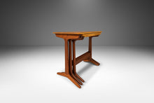 Load image into Gallery viewer, Danish Modern Set of Three Nesting Tables in Teak by Kai Kristiansen for Vildbjerg Møbelfabrik, Denmark, c. 1960's-ABT Modern
