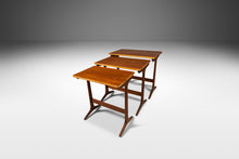 Load image into Gallery viewer, Danish Modern Set of Three Nesting Tables in Teak by Kai Kristiansen for Vildbjerg Møbelfabrik, Denmark, c. 1960's-ABT Modern