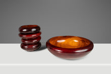 Load image into Gallery viewer, Danish Organic Modern Minimalist Hand-Turned Serving Bowls in Solid Cherry Wood, USA, c. 1960's-ABT Modern