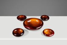 Load image into Gallery viewer, Danish Organic Modern Minimalist Hand-Turned Serving Bowls in Solid Cherry Wood, USA, c. 1960's-ABT Modern