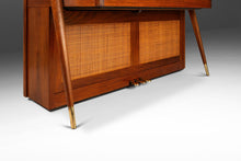 Load image into Gallery viewer, Early Mid-Century Modern Baldwin Acrosonic Piano in Walnut and Caning, USA, c. 1961-ABT Modern