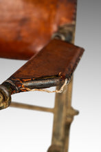 Load image into Gallery viewer, Early Patinaed Wrought Iron and Leather Armchair Lounge Chair / Armchair Attributed to Ilana Goor, Israel, c. 1960's-ABT Modern
