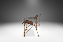 Load image into Gallery viewer, Early Patinaed Wrought Iron and Leather Armchair Lounge Chair / Armchair Attributed to Ilana Goor, Israel, c. 1960's-ABT Modern