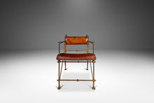 Load image into Gallery viewer, Early Patinaed Wrought Iron and Leather Armchair Lounge Chair / Armchair Attributed to Ilana Goor, Israel, c. 1960's-ABT Modern