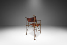 Load image into Gallery viewer, Early Patinaed Wrought Iron and Leather Armchair Lounge Chair / Armchair Attributed to Ilana Goor, Israel, c. 1960's-ABT Modern