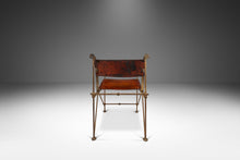Load image into Gallery viewer, Early Patinaed Wrought Iron and Leather Armchair Lounge Chair / Armchair Attributed to Ilana Goor, Israel, c. 1960's-ABT Modern