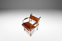 Load image into Gallery viewer, Early Patinaed Wrought Iron and Leather Armchair Lounge Chair / Armchair Attributed to Ilana Goor, Israel, c. 1960's-ABT Modern