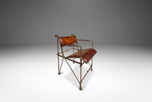 Load image into Gallery viewer, Early Patinaed Wrought Iron and Leather Armchair Lounge Chair / Armchair Attributed to Ilana Goor, Israel, c. 1960's-ABT Modern