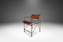Load image into Gallery viewer, Early Patinaed Wrought Iron and Leather Armchair Lounge Chair / Armchair Attributed to Ilana Goor, Israel, c. 1960's-ABT Modern