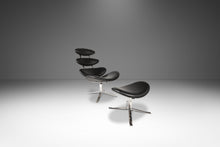 Load image into Gallery viewer, Early Restored Mid-Century Modern EJ 5 'Corona' Chair & Ottoman Set by Poul Volther for Erik Jørgensen, Denmark, c. 1960s-ABT Modern