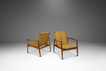 Load image into Gallery viewer, Early Set of Two ( 2 ) Finn Juhl Model SW96 Lounge Chairs in Teak, Oak, and Caning for Søren Willadsen, Denmark, c. 1950s-ABT Modern