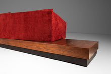 Load image into Gallery viewer, Expansive 12-Foot Mid-Century Modern Brutalist Platform Sofa in Walnut & Red Tweed by Adrian Pearsall for Craft Associates, USA, c. 1960's-ABT Modern