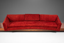 Load image into Gallery viewer, Expansive 12-Foot Mid-Century Modern Brutalist Platform Sofa in Walnut & Red Tweed by Adrian Pearsall for Craft Associates, USA, c. 1960's-ABT Modern