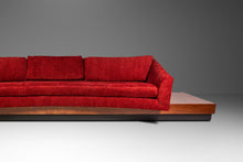 Load image into Gallery viewer, Expansive 12-Foot Mid-Century Modern Brutalist Platform Sofa in Walnut & Red Tweed by Adrian Pearsall for Craft Associates, USA, c. 1960's-ABT Modern
