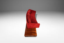 Load image into Gallery viewer, Expansive 12-Foot Mid-Century Modern Brutalist Platform Sofa in Walnut & Red Tweed by Adrian Pearsall for Craft Associates, USA, c. 1960's-ABT Modern